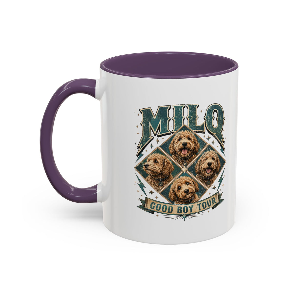 Milo Bailey Dog Dad Mom Good Boy Tour Accent Coffee Mug – Milo Dog Portraits
