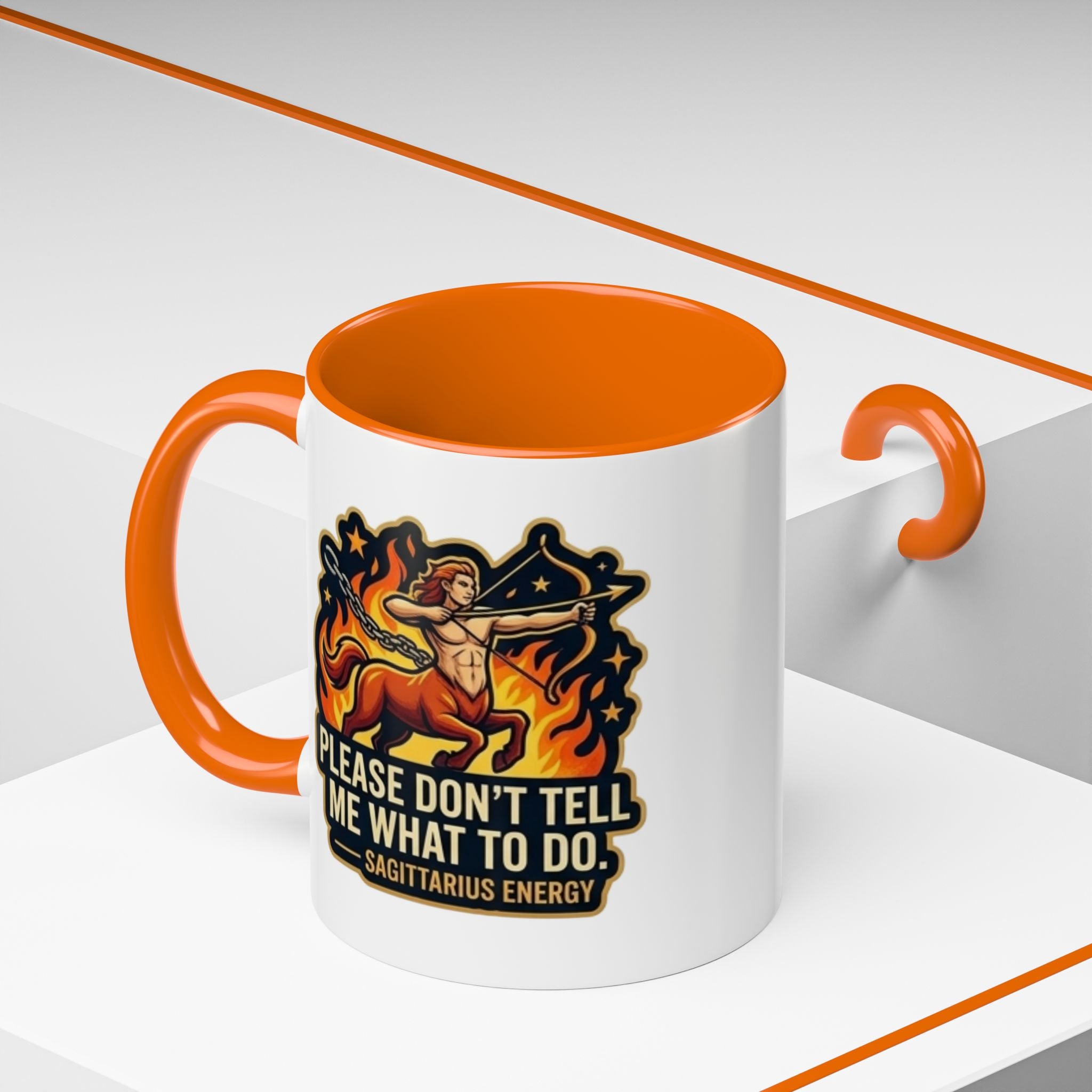 Sagittarius Coffee Mug — "Please Don't Tell Me What To Do" Zodiac Accent Mug (11/15oz)