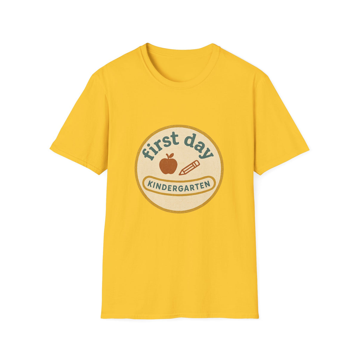 First Day Kindergarten Badge T-Shirt — Cute Back-to-School Tee for Teachers & Parents - Trending Now - August 2026