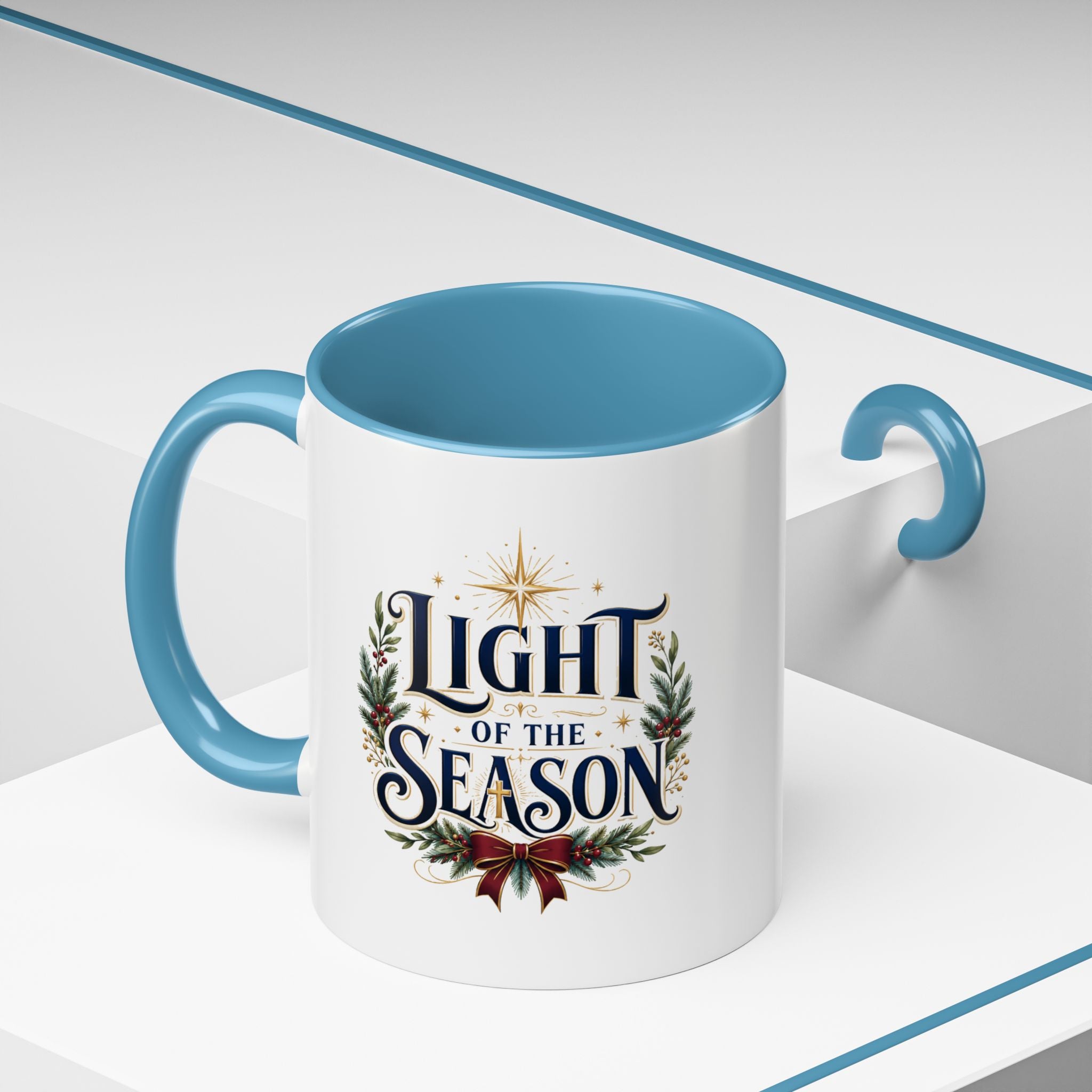 Christmas Light of the Season Accent Coffee Mug — Holiday Christmas Tea Cup