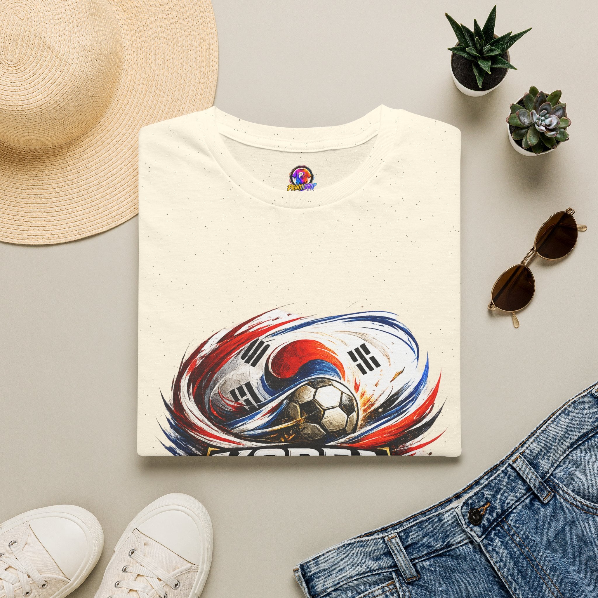 Korea Soccer T‑Shirt — Korea Football Crest Tee