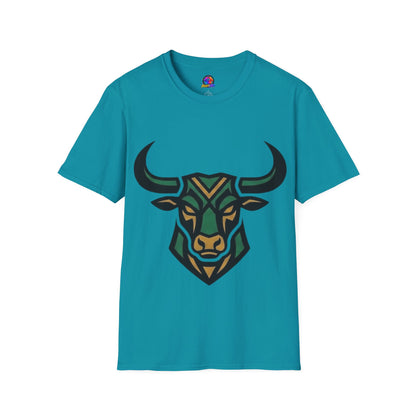 Bull Head Graphic T-Shirt — Tribal Geometric Rodeo Tee