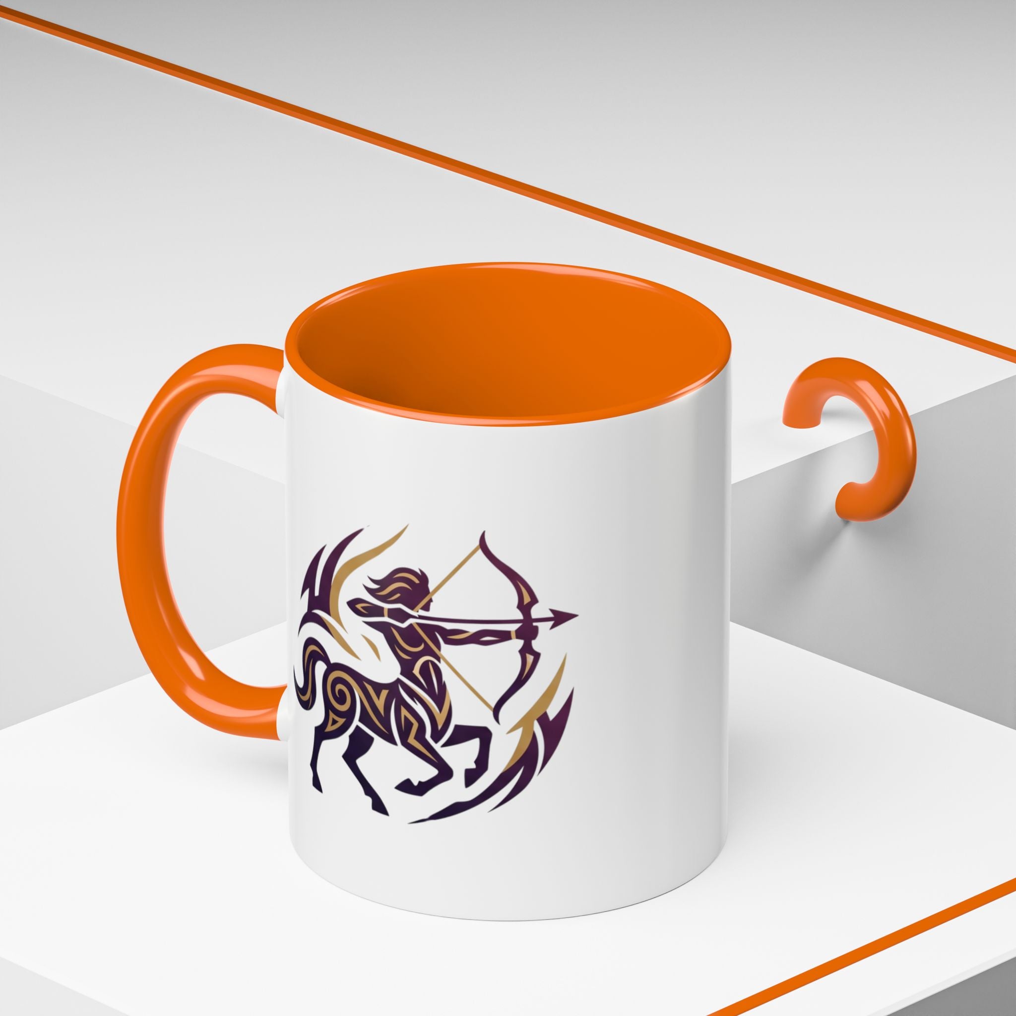 Sagittarius Zodiac Coffee Mug — Archer Centaur Astrology Accent Mug
