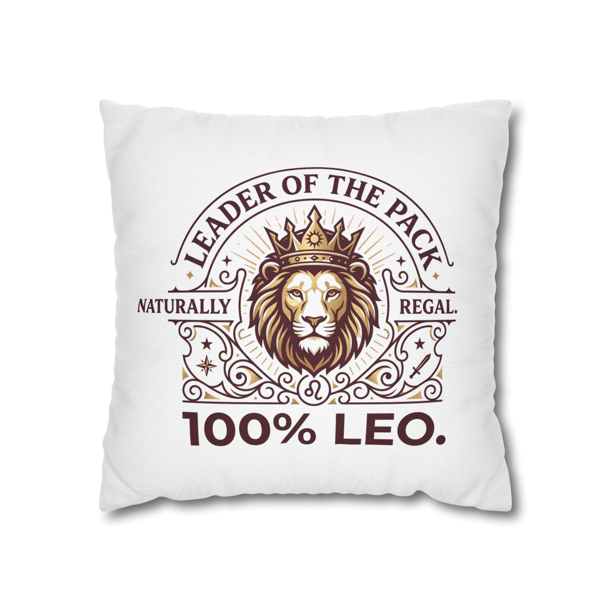Leo Zodiac Leader Of The Pack Spun Polyester Square Pillowcase