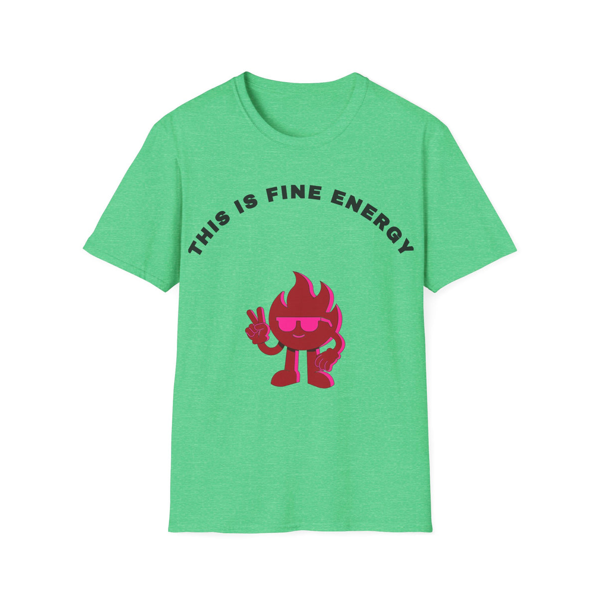 This Is Fine Energy T‑Shirt — Cute Fire Character Graphic Tee - Trending Now - September 2026