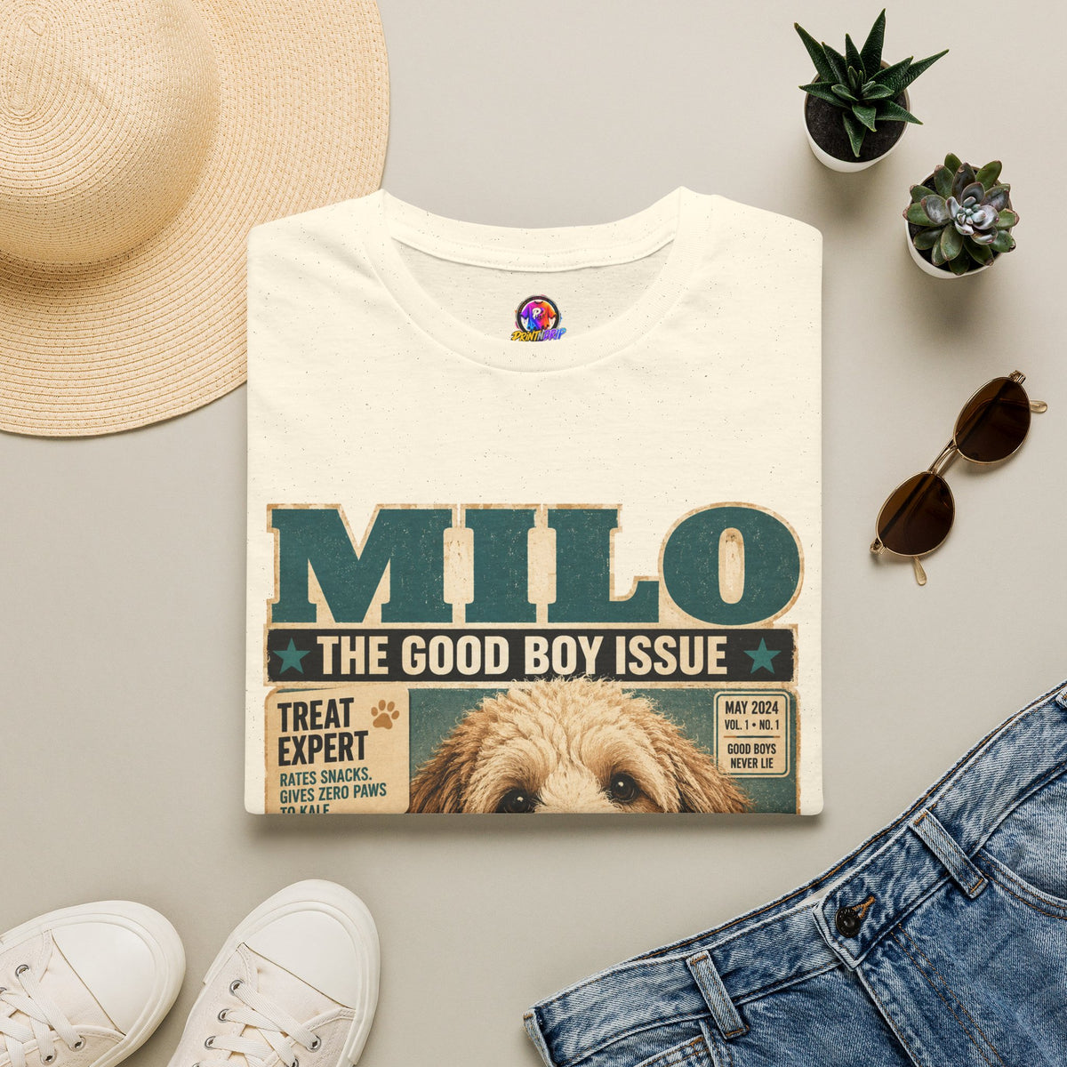 Milo 'The Good Boy Issue' Dog Magazine T-Shirt
