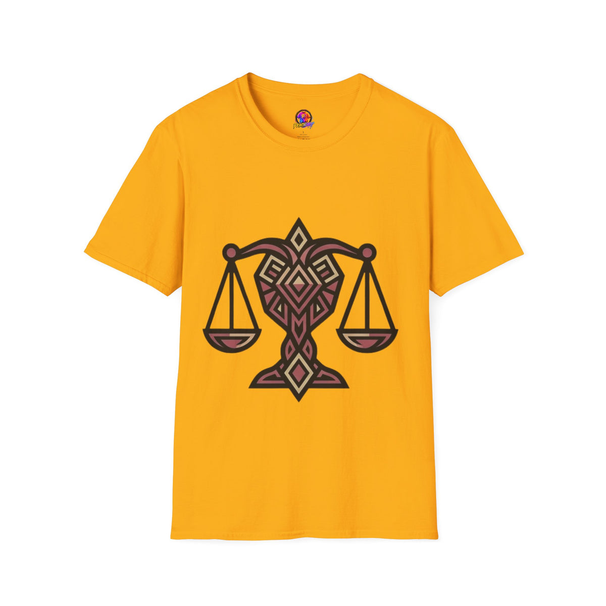 Libra Scales T-Shirt — Geometric Zodiac Libra Tee