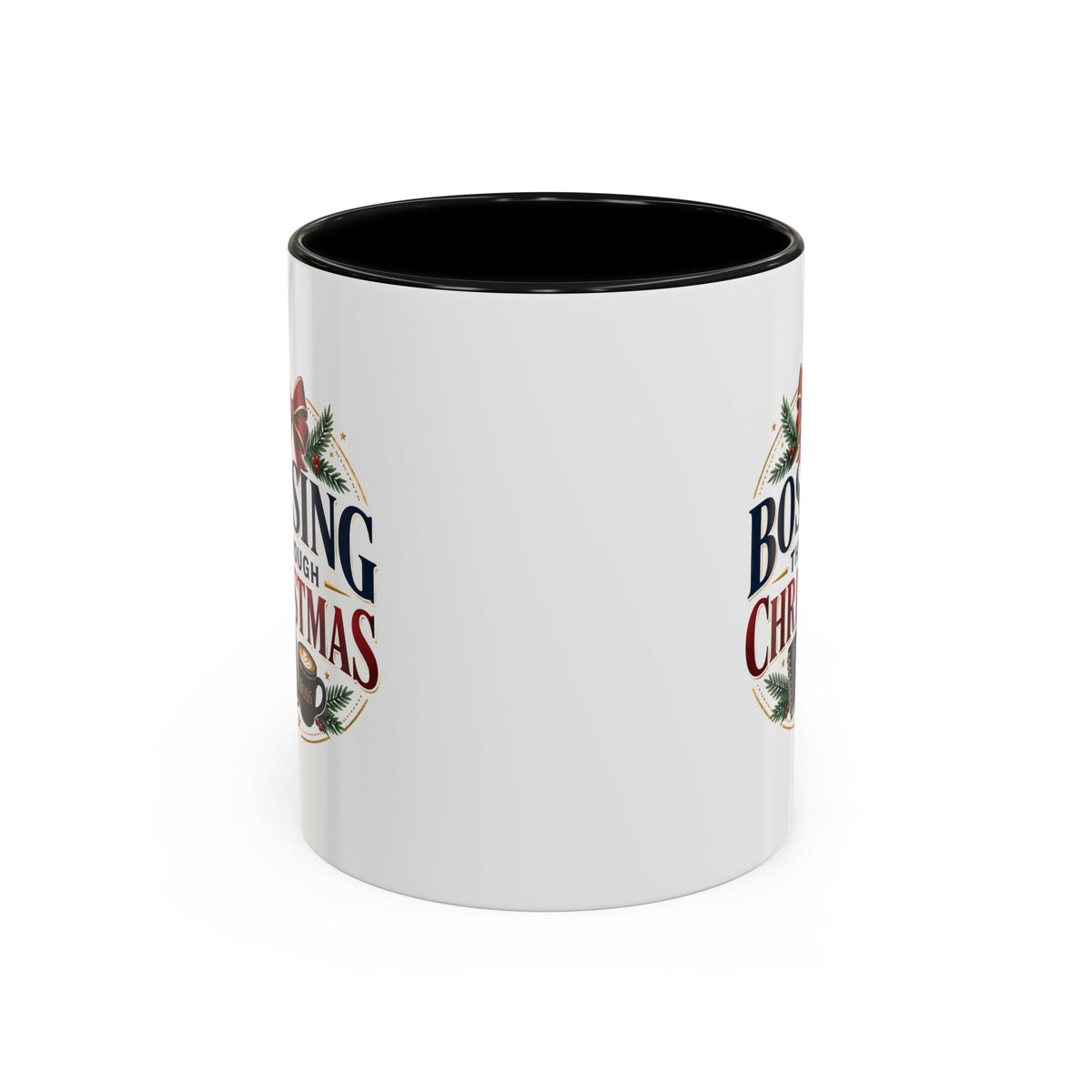 Christmas Bossing Through Christmas Accent Coffee Mug — Holiday Boss Gift, Festive Office Coffee Cup