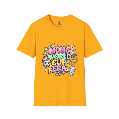 Girls Kids Mom's World Cup Era T‑Shirt — Playful Soccer Mom Tee