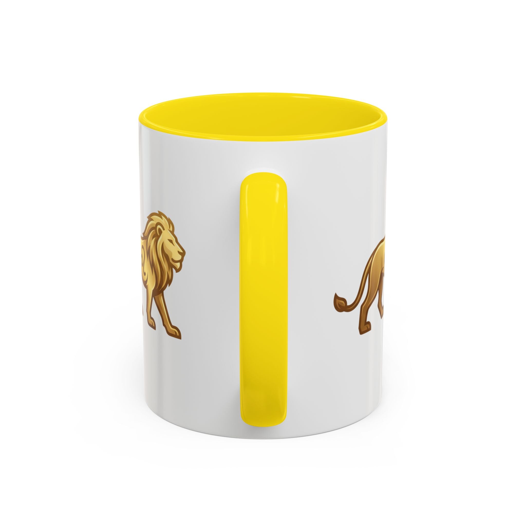 Leo Zodiac Coffee Mug — Gold Lion Accent Mug for Astrology Lovers
