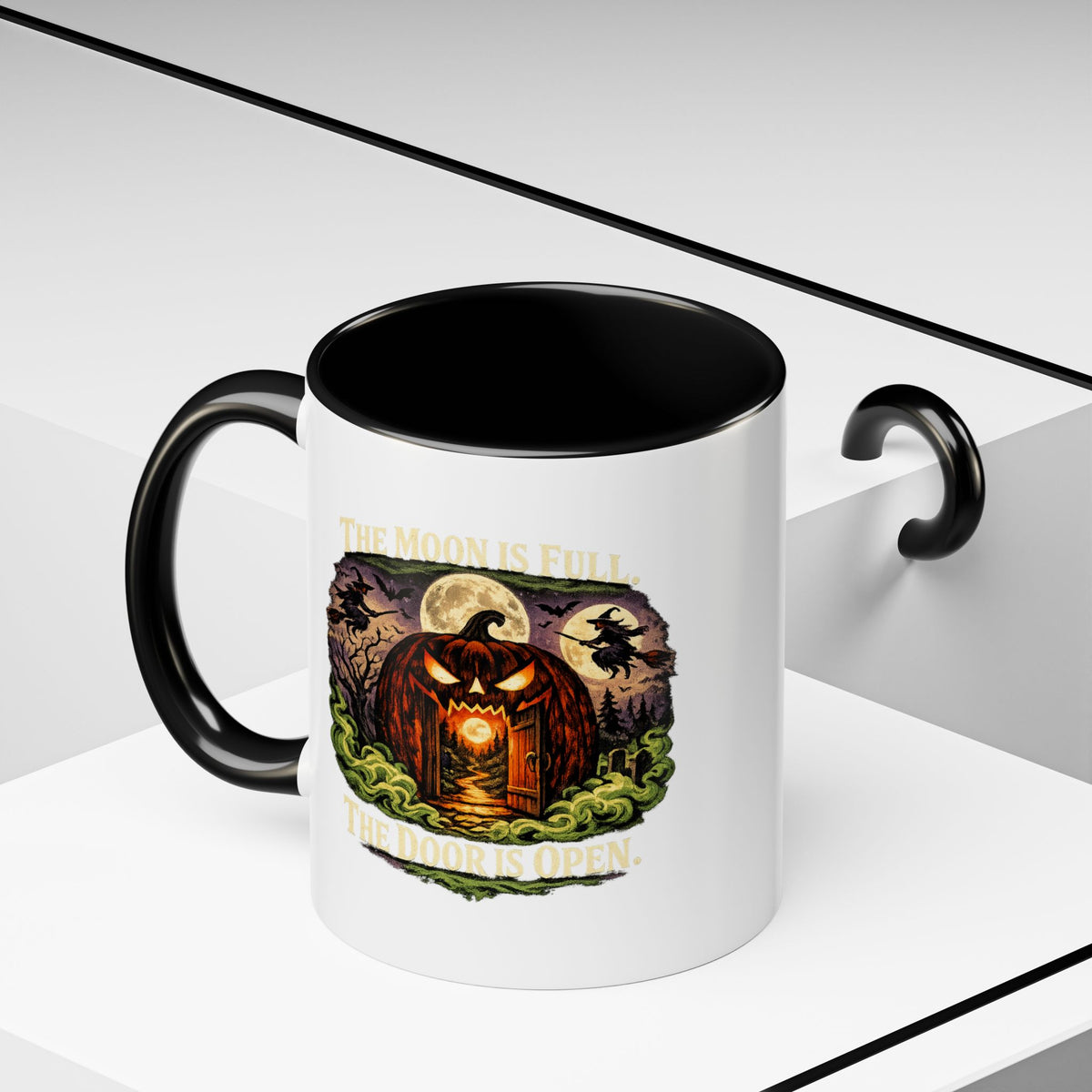 Halloween  The Moon Is Full Accent Coffee Mug