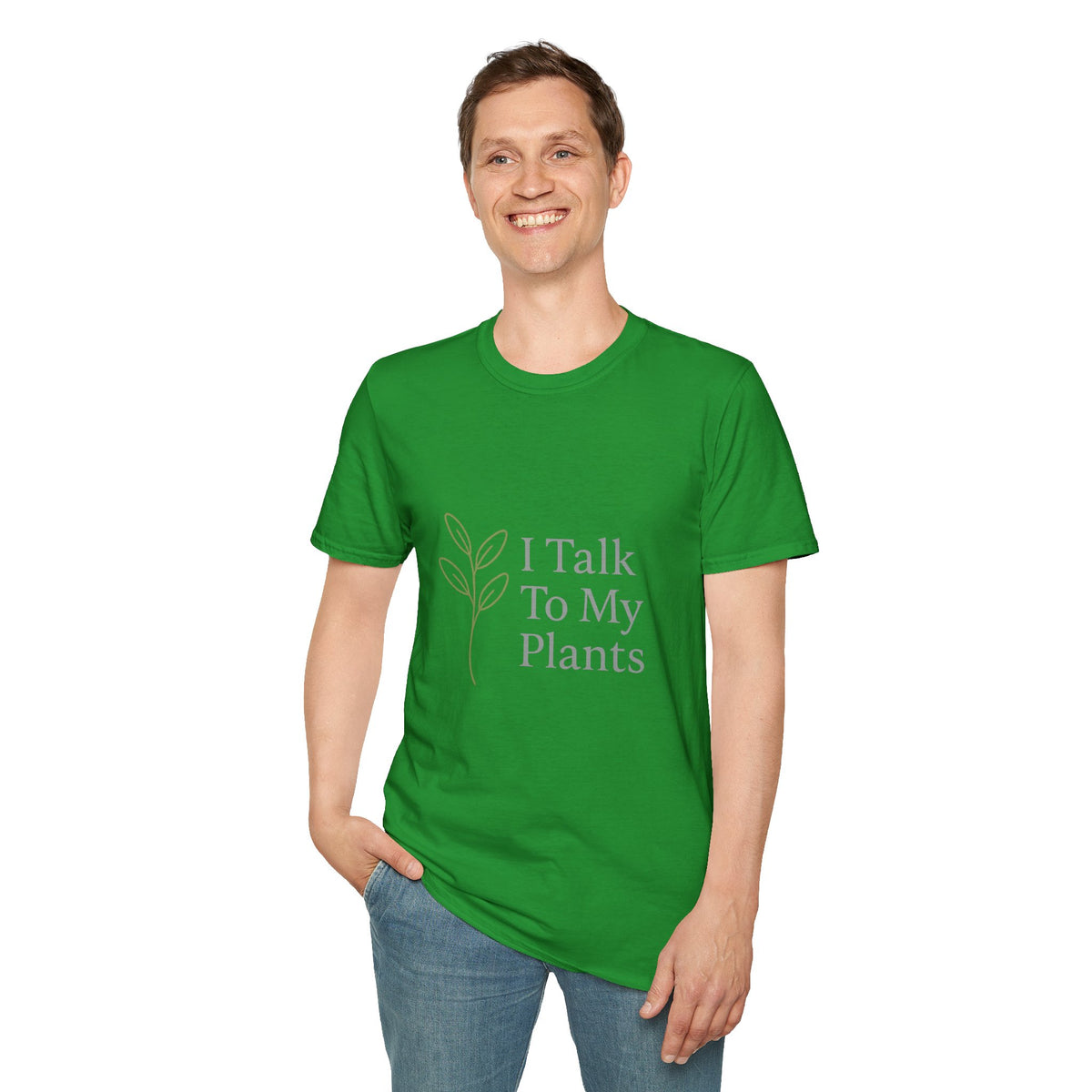 T-Shirt — "I Talk To My Plants" Minimalist Botanical Tee - Trending Now - August 2026