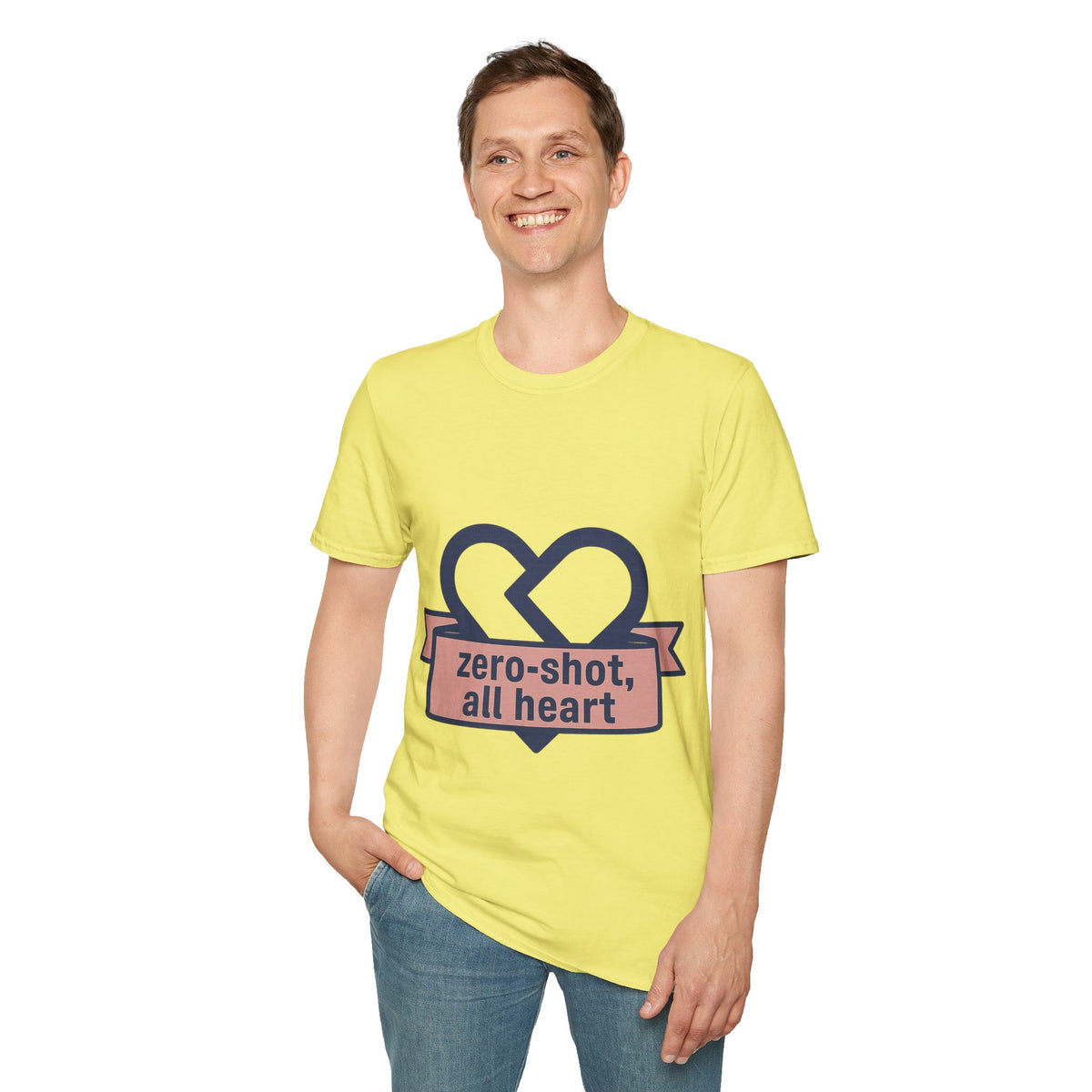 Zero Shot All Heart AI Developer Graphic Tee, Cute Tech Programmer Ribbon T-Shirt - Trending Now - September 2026