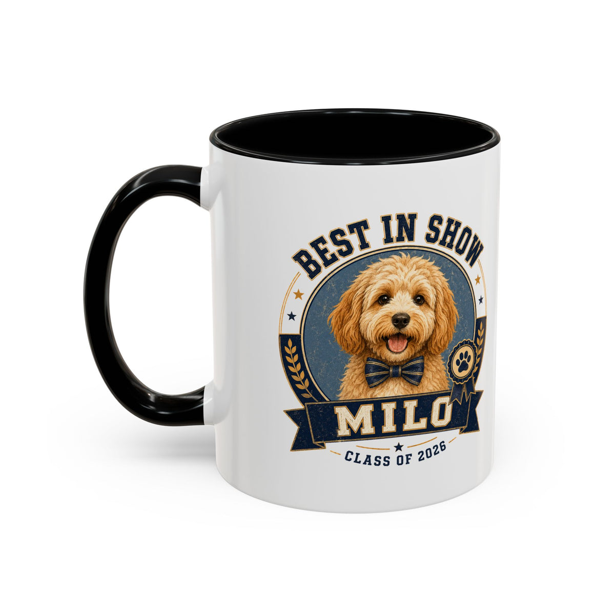 Milo Bailey Dog Dad Mom Best in Show Milo Coffee Mug — Personalized Dog Lover Gift (Class of 2026)