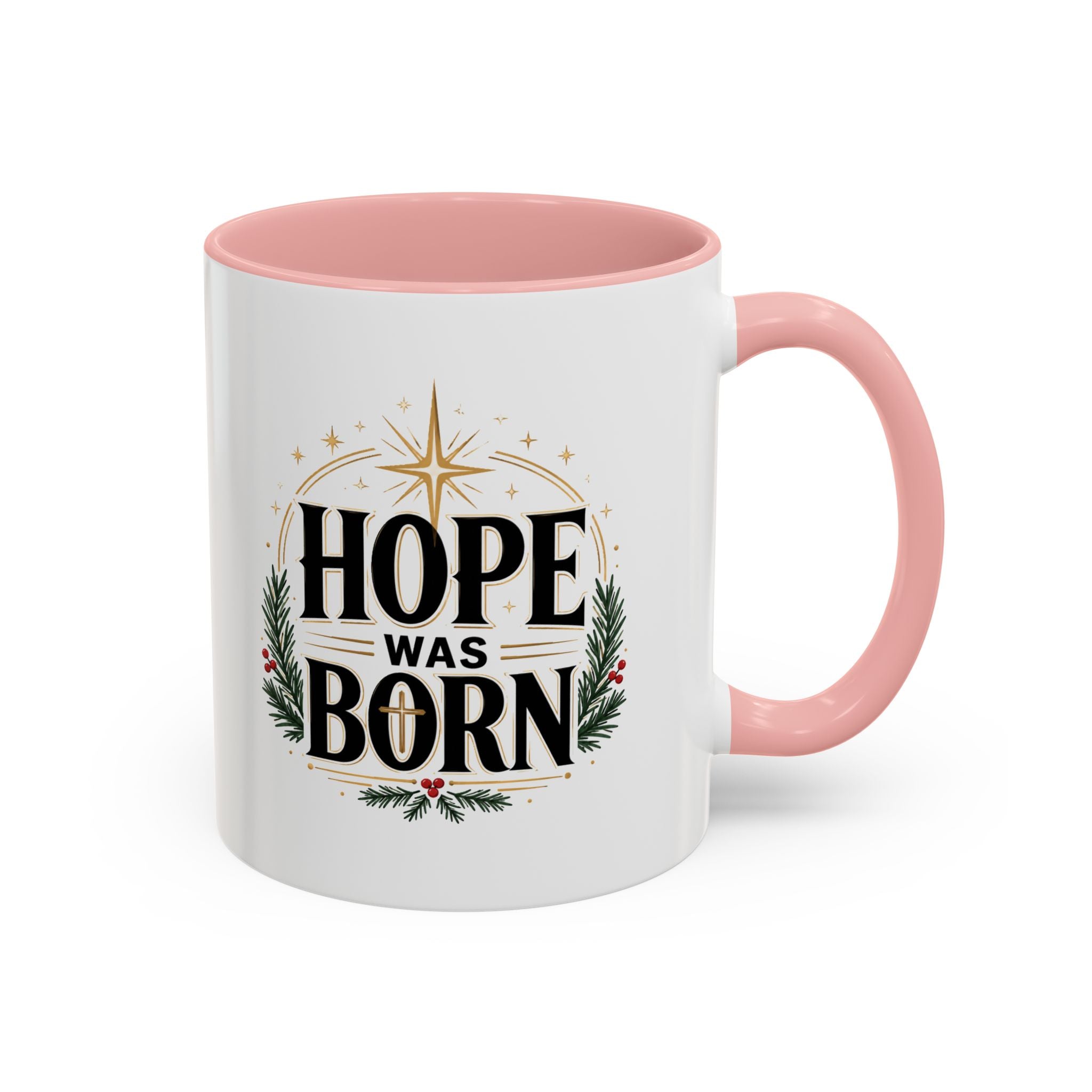 Christmas Hope Was Born Christmas Coffee Mug — Festive Holiday Holiday Prayer Mug