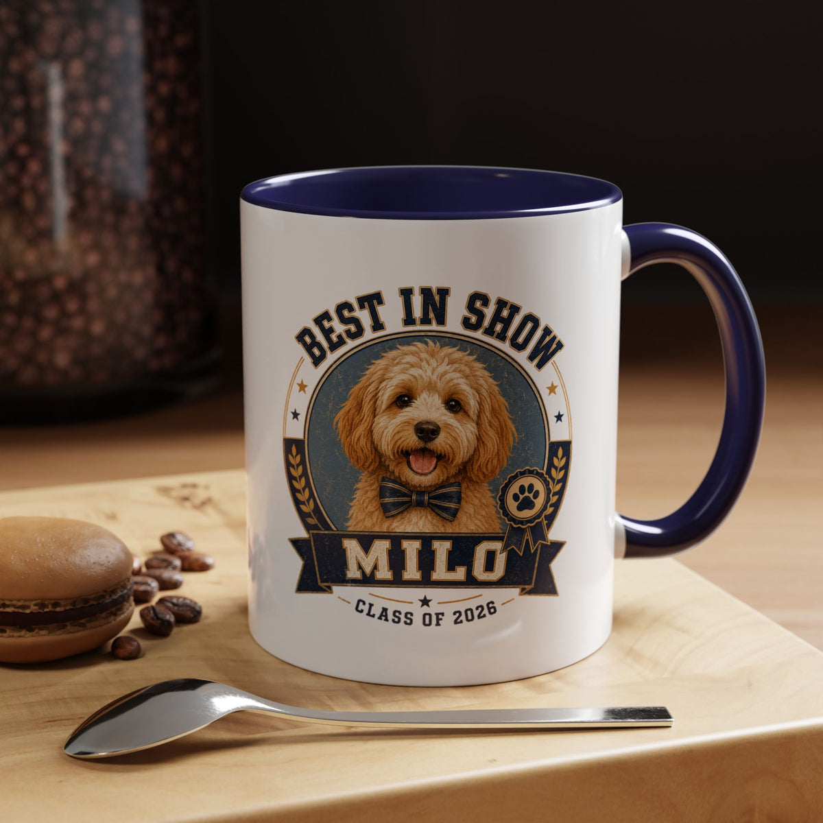 Milo Bailey Dog Dad Mom Best in Show Milo Coffee Mug — Personalized Dog Lover Gift (Class of 2026)