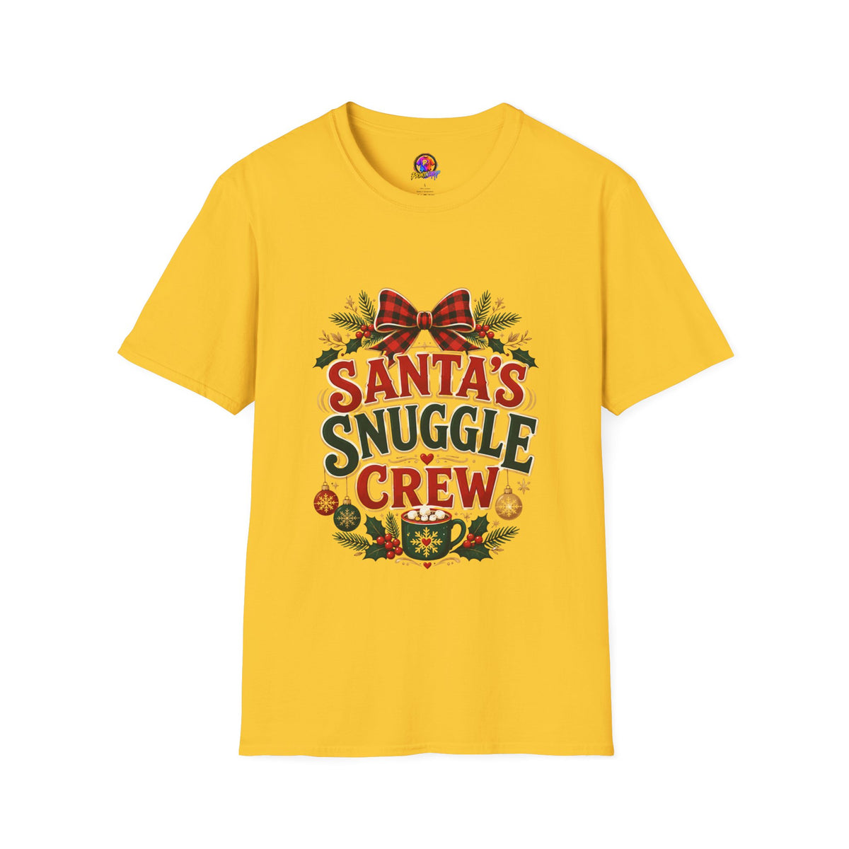 Santa's Snuggle Crew T-Shirt — Cute Christmas Holiday Tee