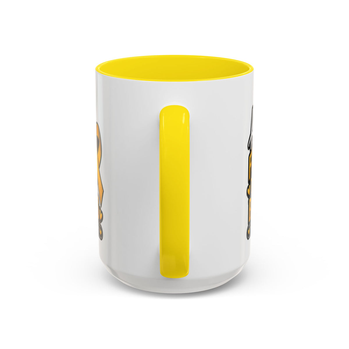 Childhood Cancer Awareness Accent Coffee Mug - "Kids Fight the Toughest Battles" (11/15oz)