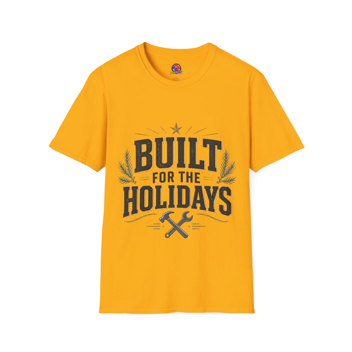 T-Shirt — "Built for the Holidays" Festive Rustic Holiday Tee (Gift for DIYers)