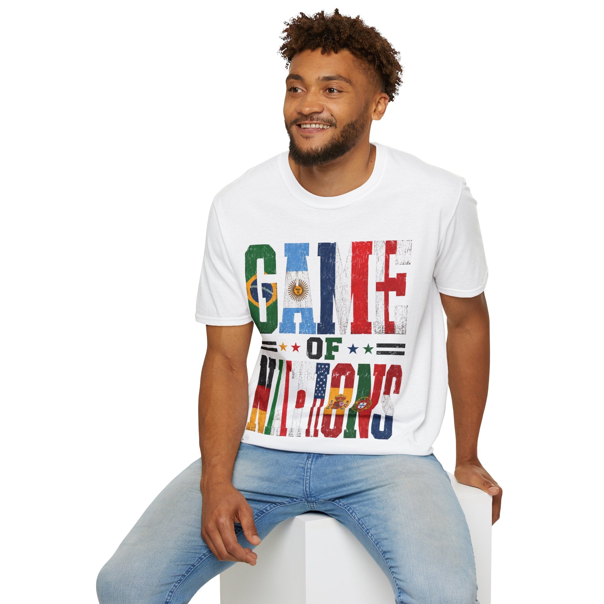 FIFA World Cup 2026 T-Shirt — 'Game of Nations' Vintage Flag Soccer Graphic Tee