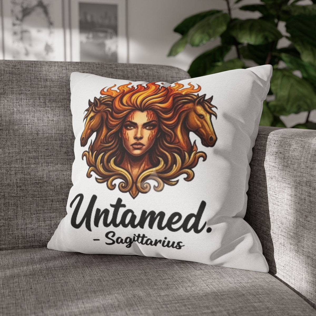 Sagittarius 'Untamed' Decorative Pillowcase – Astrology Zodiac Home Accent