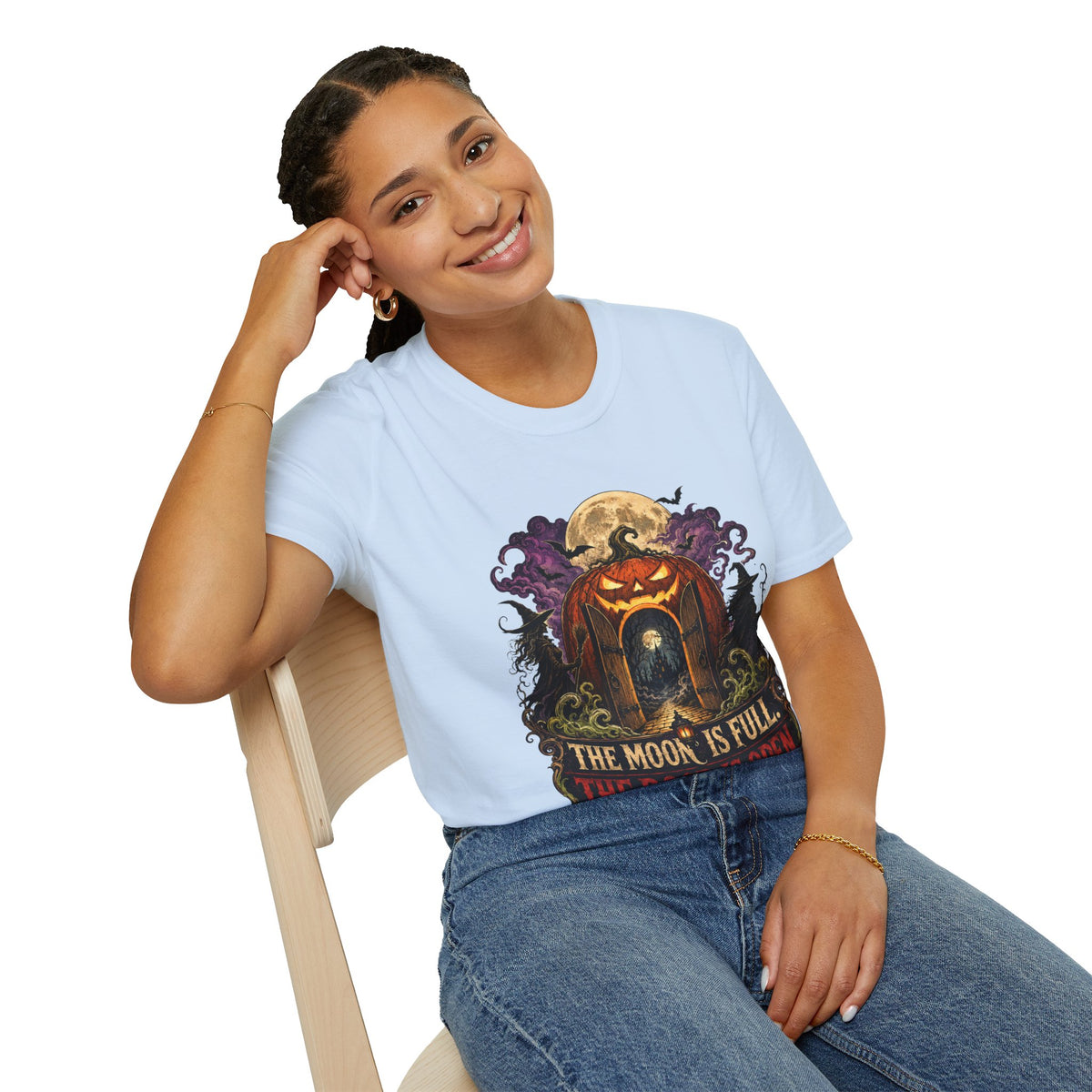 Halloween The Moon Is Full Unisex Softstyle T-Shirt