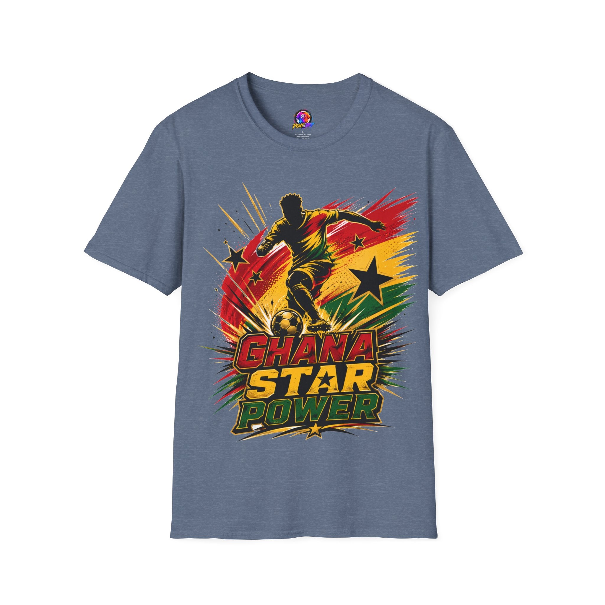 Ghana Star Power Soccer T-Shirt — Afro Football Fan Tee - Ghana T-Shirt