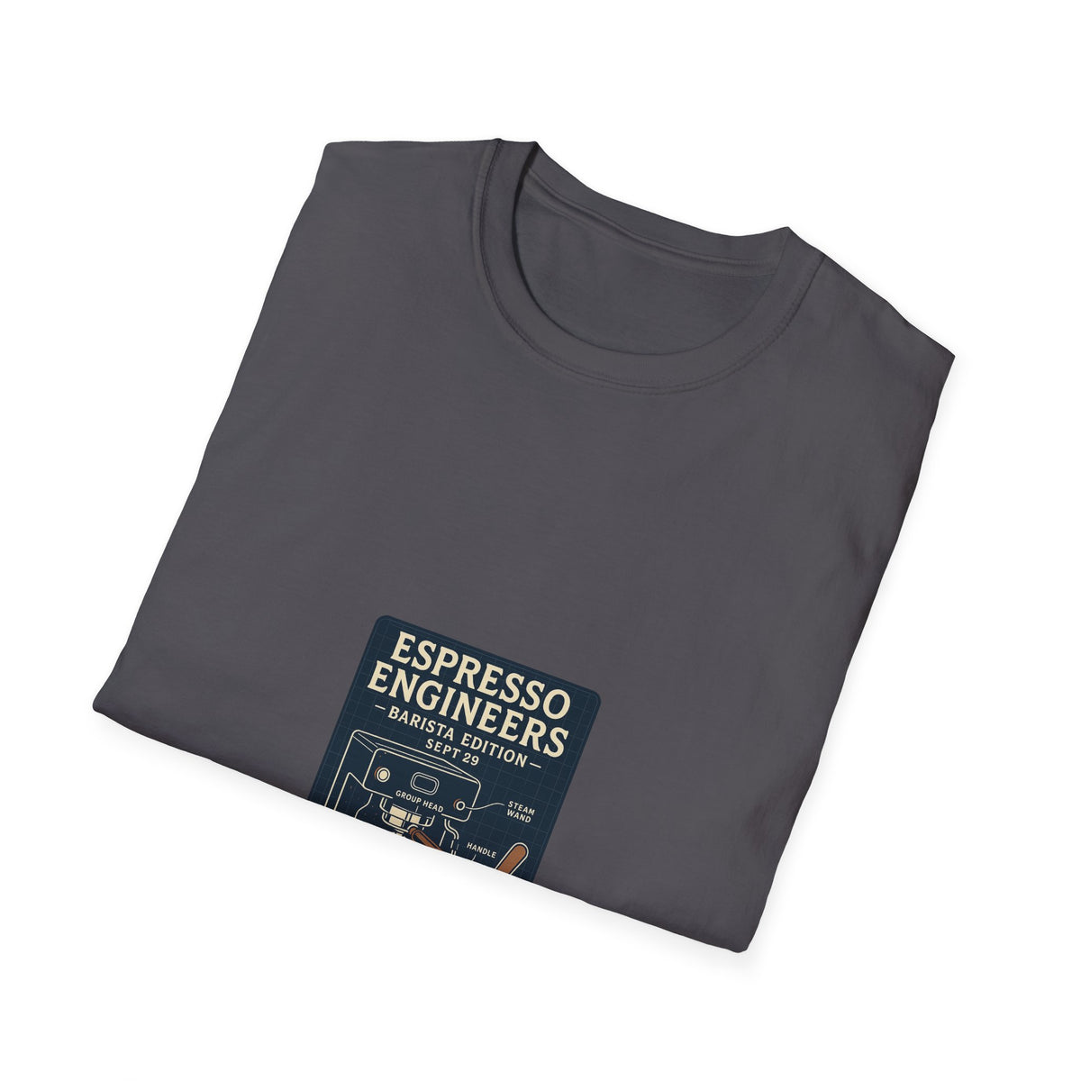 Espresso Engineers Vintage Coffee Machine Graphic Tee, Retro Barista T-Shirt - Trending Now - September 2026