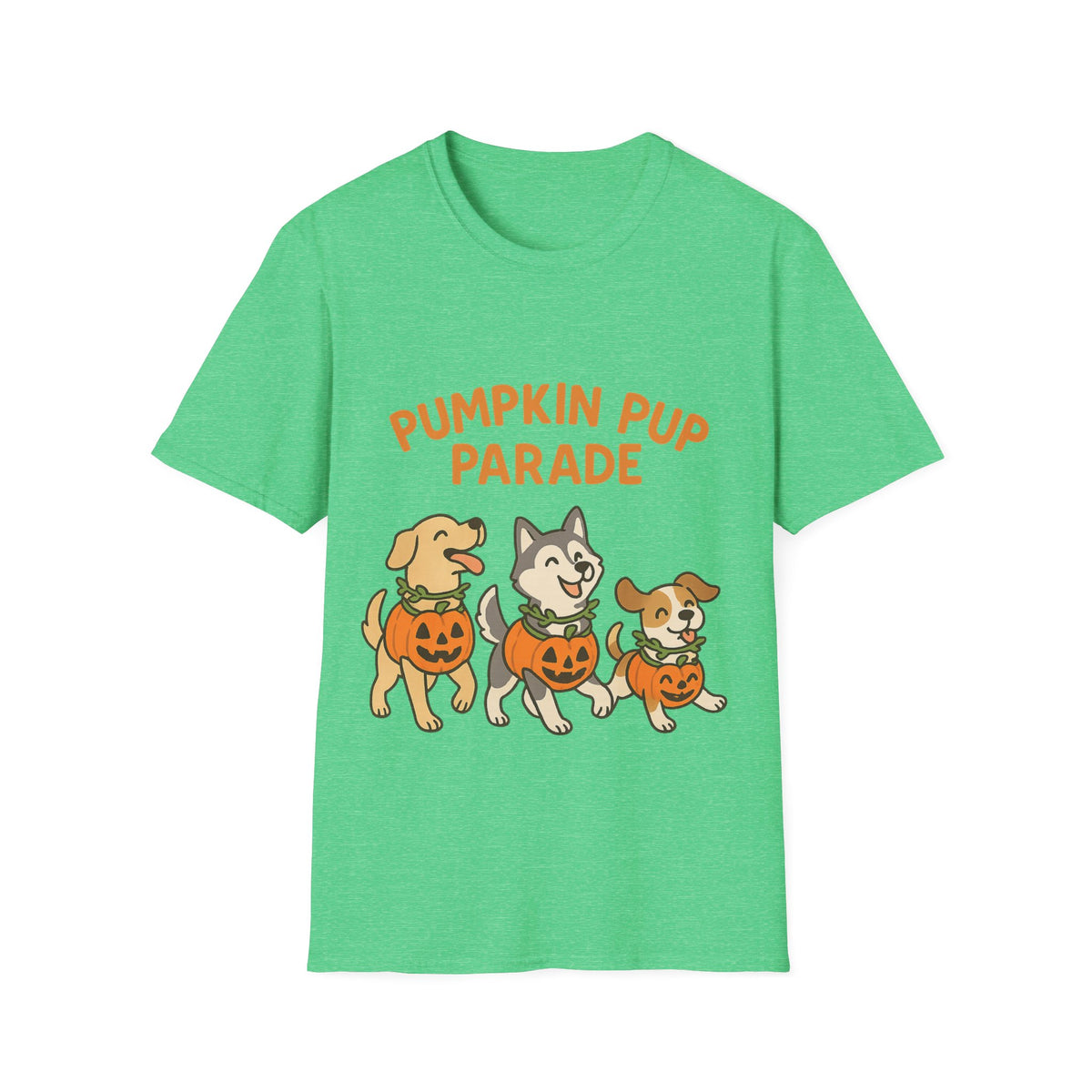 Pumpkin Pup Parade Graphic Tee, Cute Halloween Dogs Fall Season T-Shirt - Trending Now - September 2026