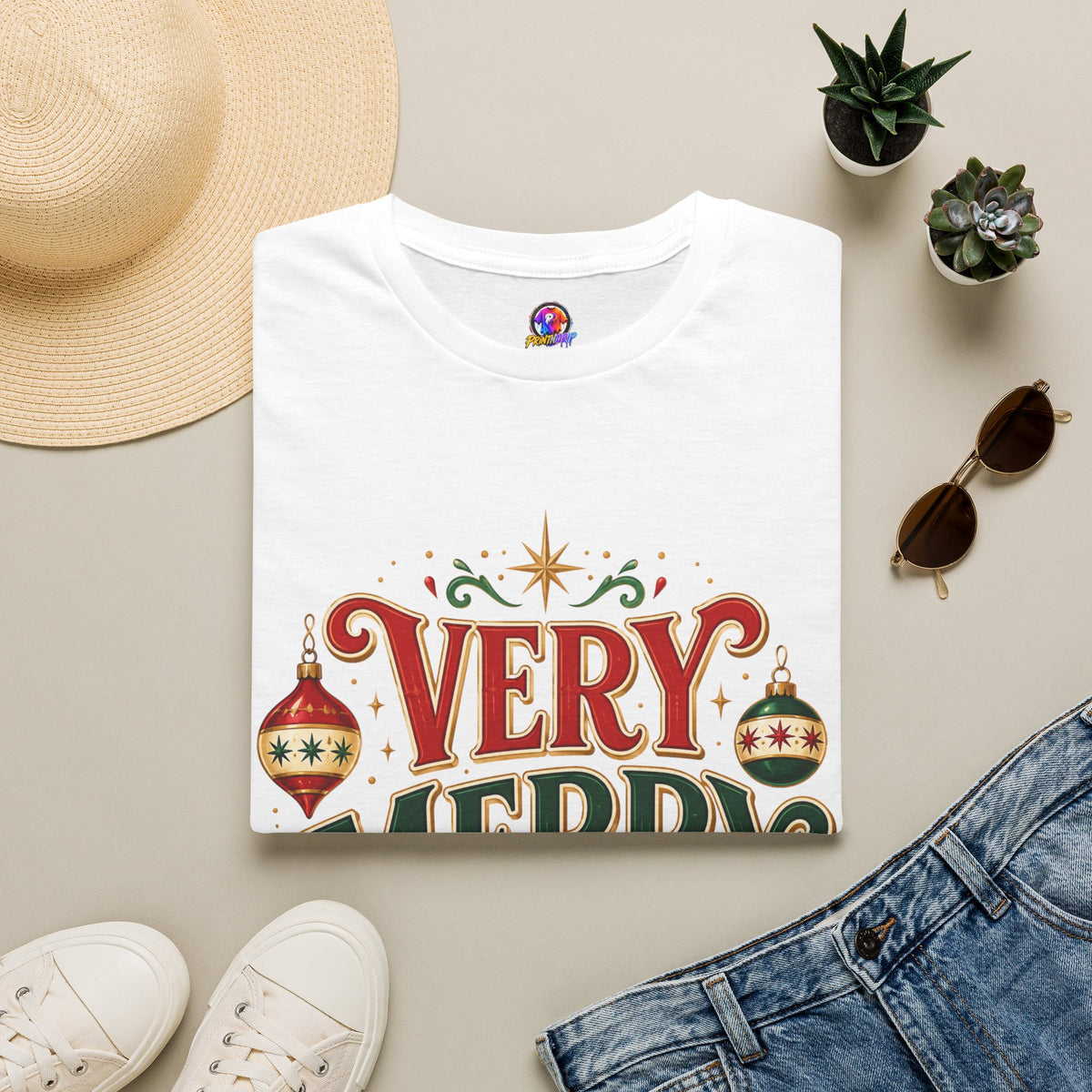 Very Merry Club T-Shirt — Festive Christmas Holiday Tee