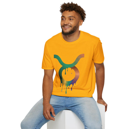 Taurus Drip Graphic Tee — Rainbow Zodiac Bull Shirt