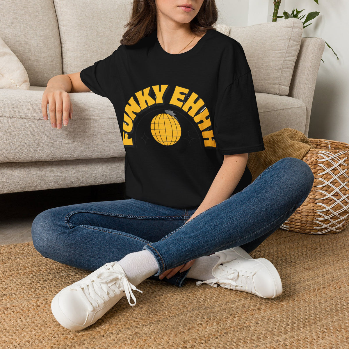 Funky Ehhh T-Shirt — Retro Yellow Disco Graphic Tee - Trending Now - August 2026