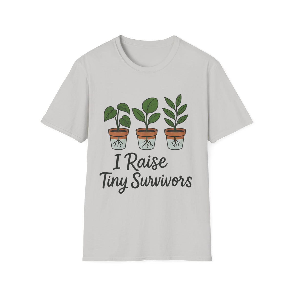 "I Raise Tiny Survivors" Funny Plant Parent Tee - Cute Houseplant Gardener Slogan White T-Shirt - Trending Now - September 2026