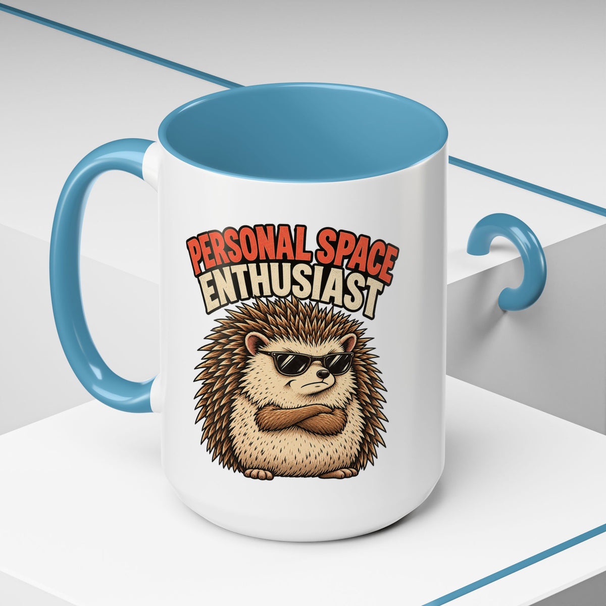 Funny And Witty "Personal Space Enthusiast" Accent Coffee Mug (11, 15oz)