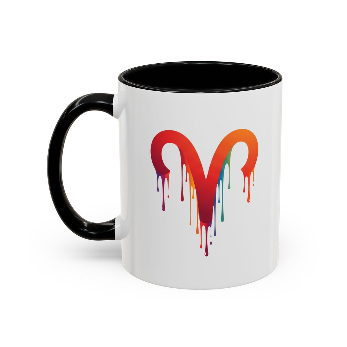 Aries Zodiac Rainbow Drip Aries Coffee Mug — Zodiac Astrology Accent Mug