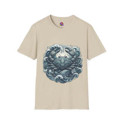 Crab and Waves Graphic T-Shirt — Coastal Oceanic Nautical Tee