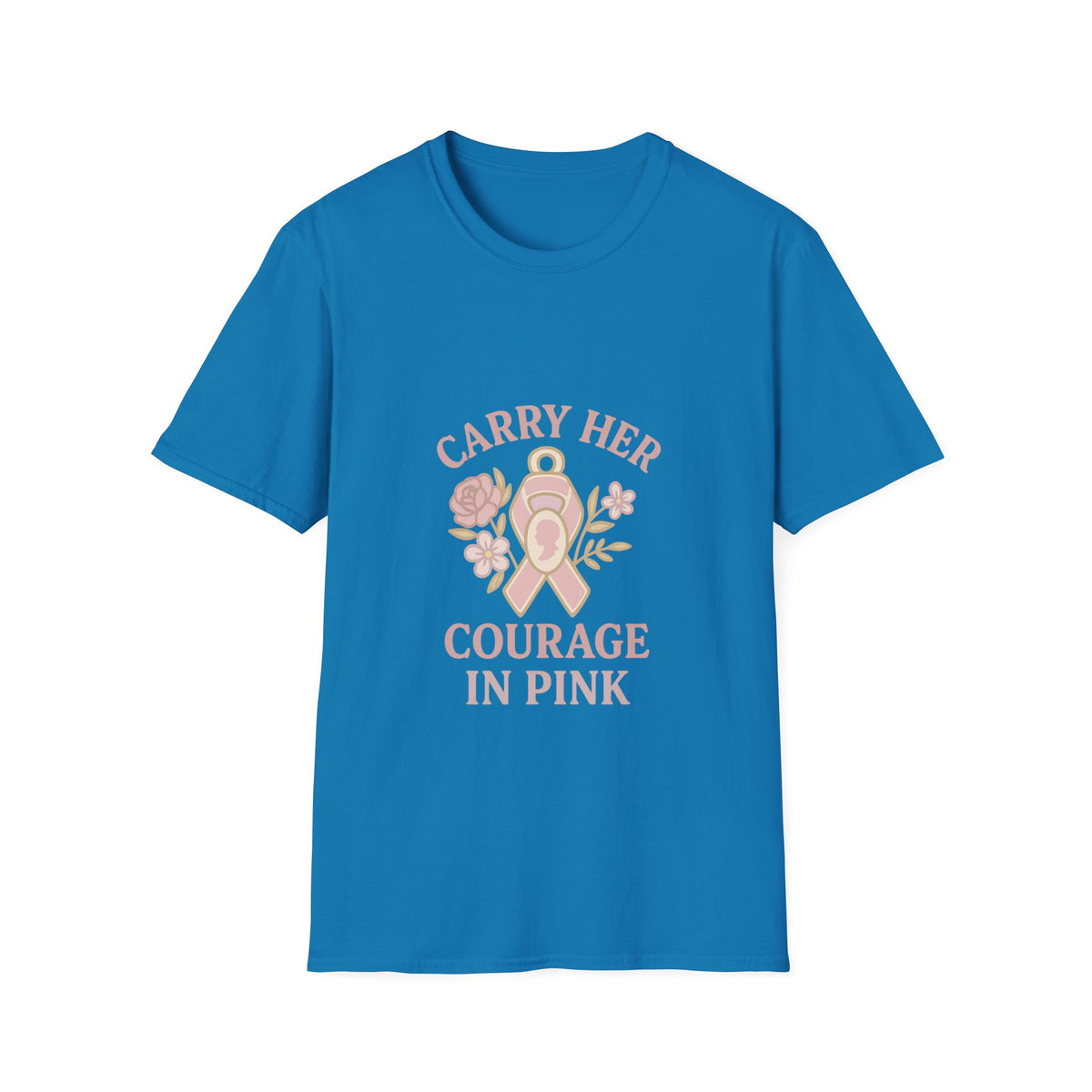 T-Shirt — "Carry Her Courage in Pink" Floral Breast Cancer Awareness Tee - Trending Now - October 2026