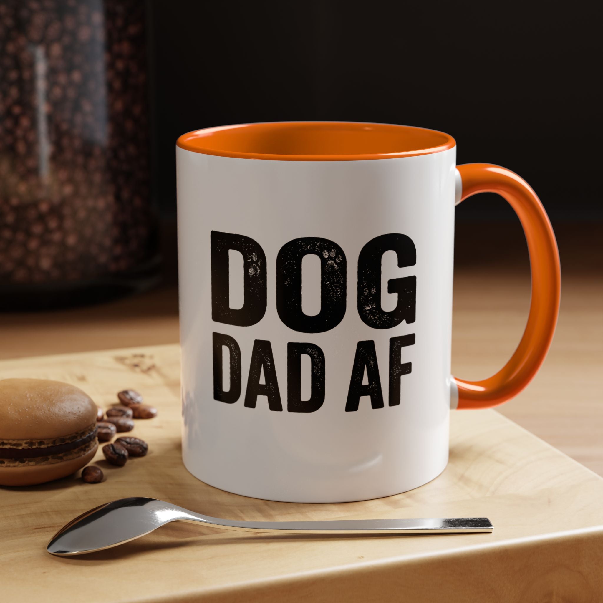 Funny Dog Dad AF Coffee Mug – Funny Black Accen Gift for Dog Lovers