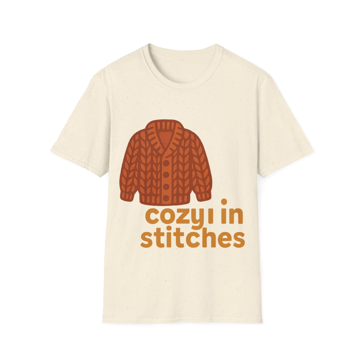"Cozy In Stitches" Autumn Sweater Tee | Cute Knitting Crochet T-Shirt - Trending Now - September 2026
