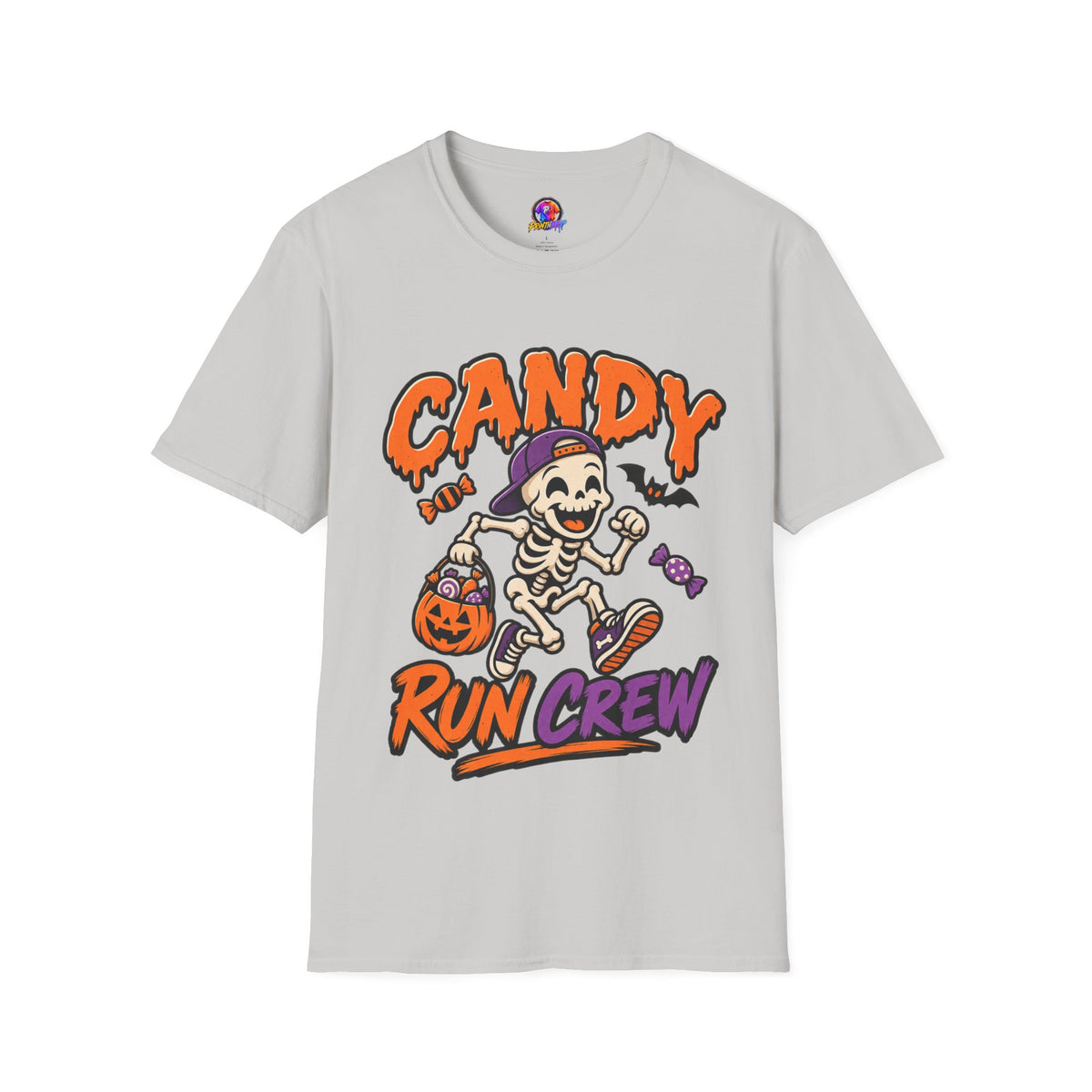 Candy Run Crew T-Shirt — Halloween Skeleton Trick-or-Treat Tee
