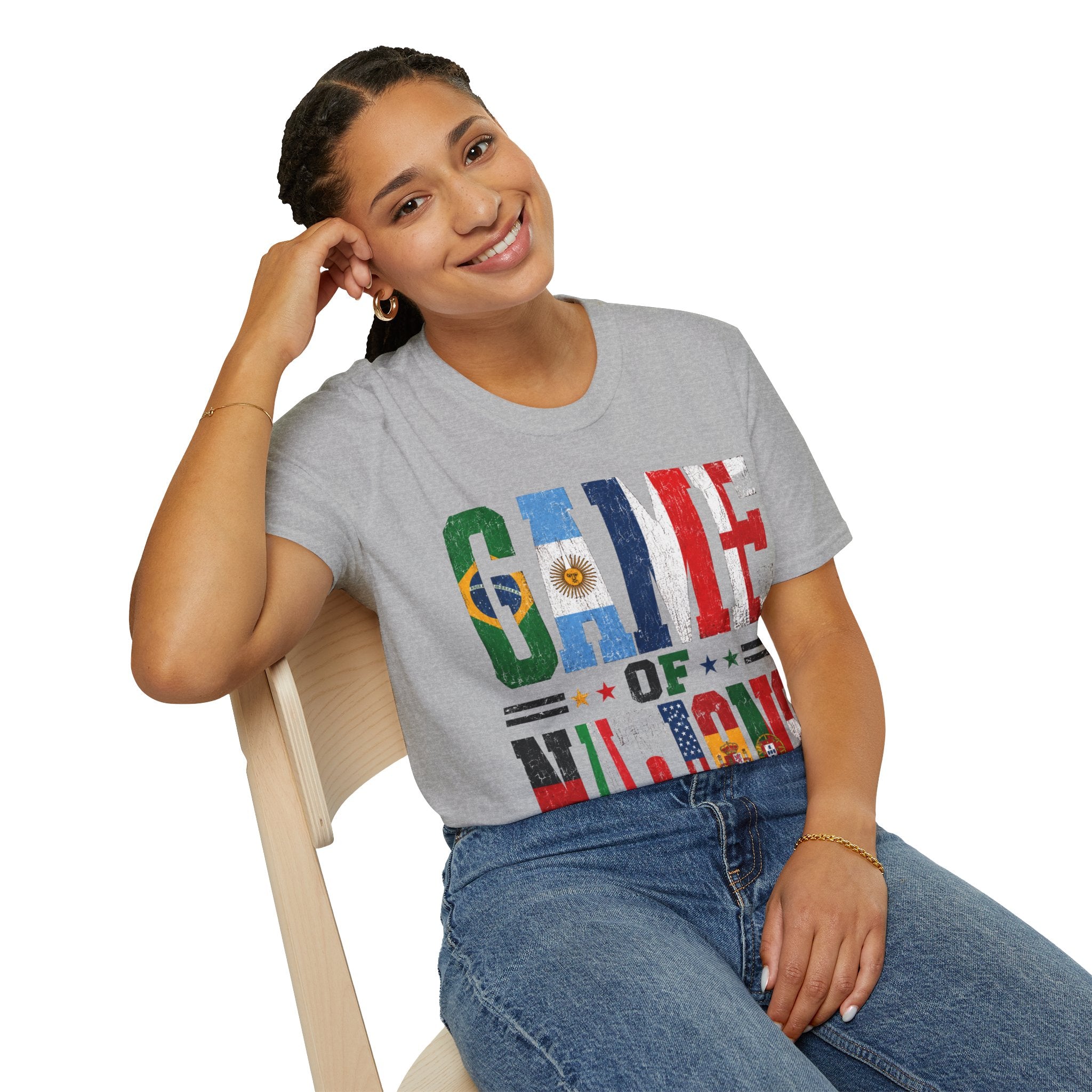 FIFA World Cup 2026 T-Shirt — 'Game of Nations' Vintage Flag Soccer Graphic Tee