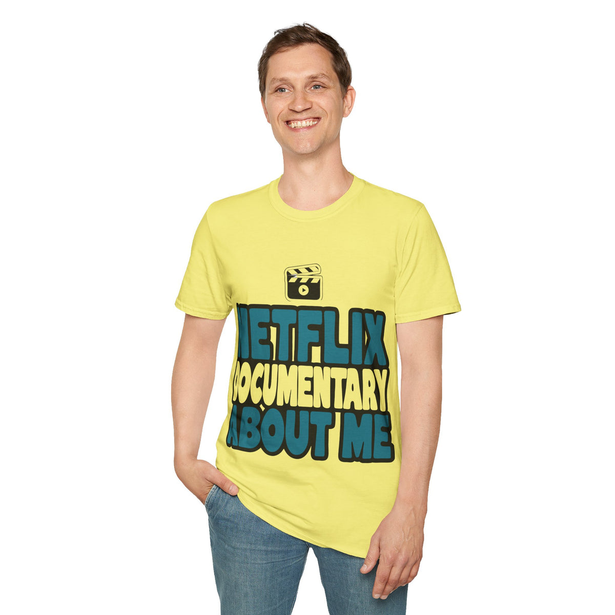 Netflix Documentary About Me Blue Block Bubble Font T-Shirt - Y2K Pop Culture Graphic Tee - Trending Now - September 2026