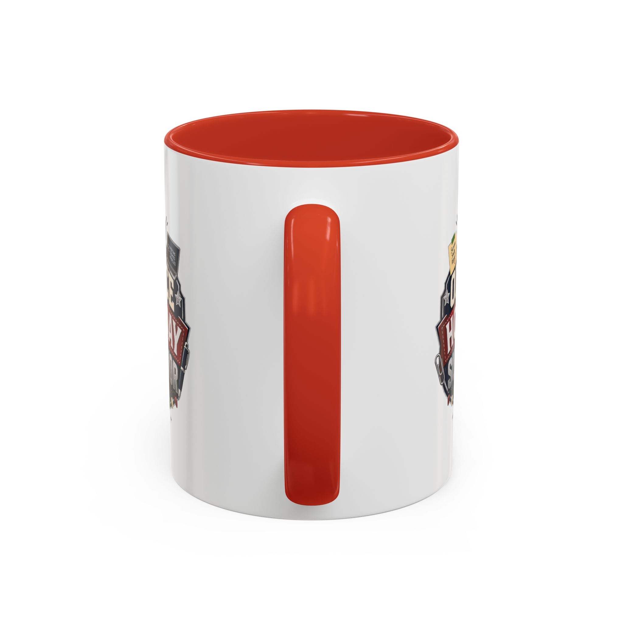 Modern Day Christmas Office Holiday Survivor Accent Coffee Mug – Funny Christmas Office Gift