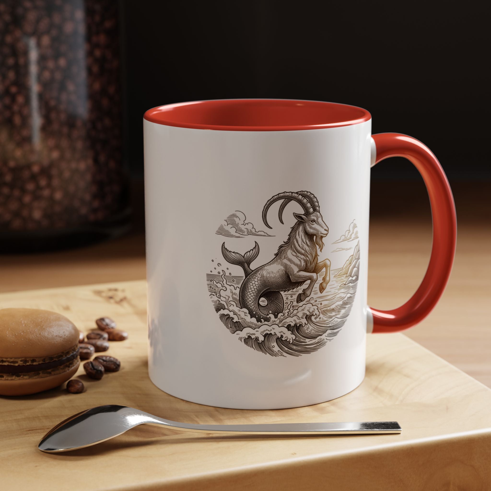 Capricorn Goat Mermaid Coffee Mug — Zodiac Capricorn Accent Mug