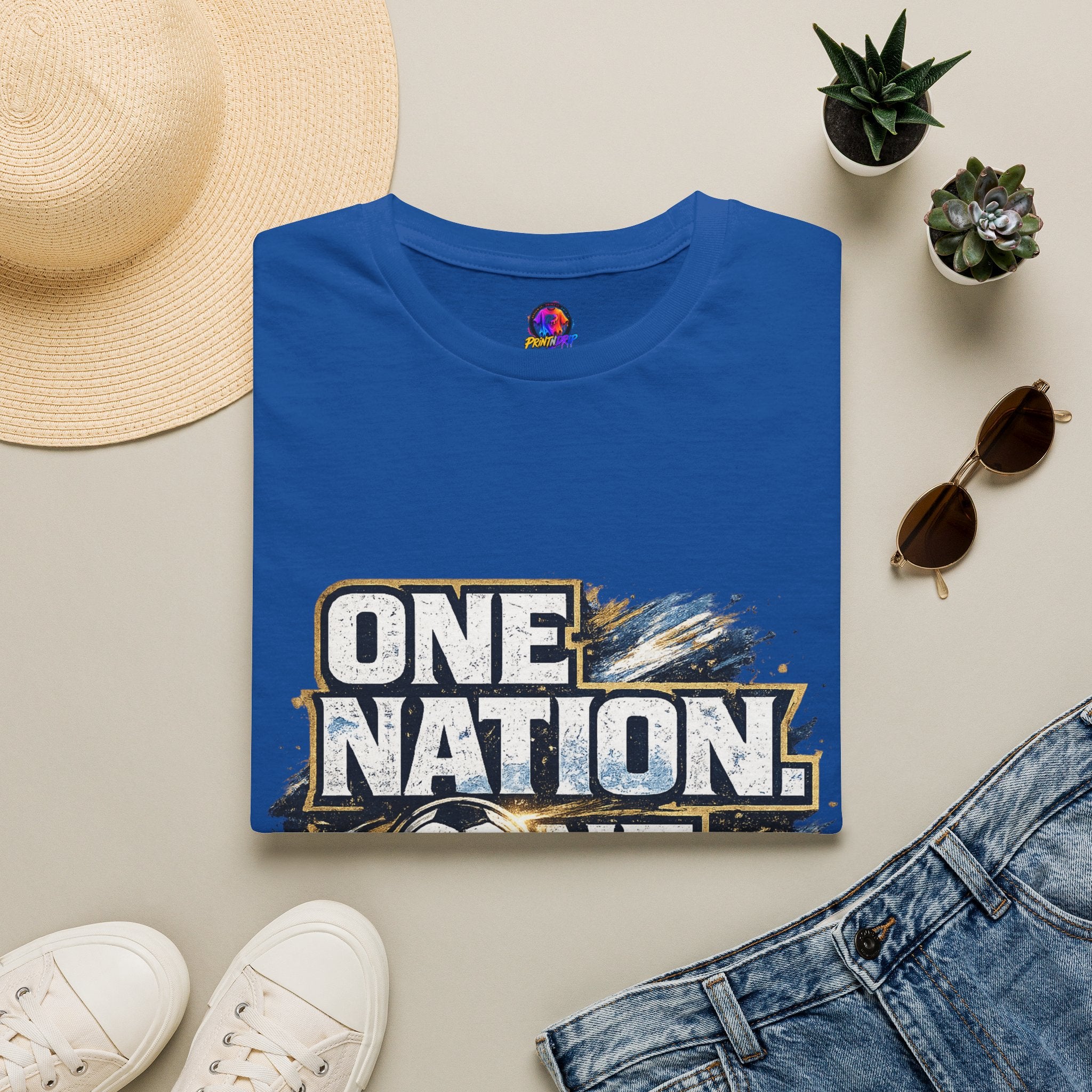 One Nation One Team Soccer T-Shirt — Supportive Fan Tee