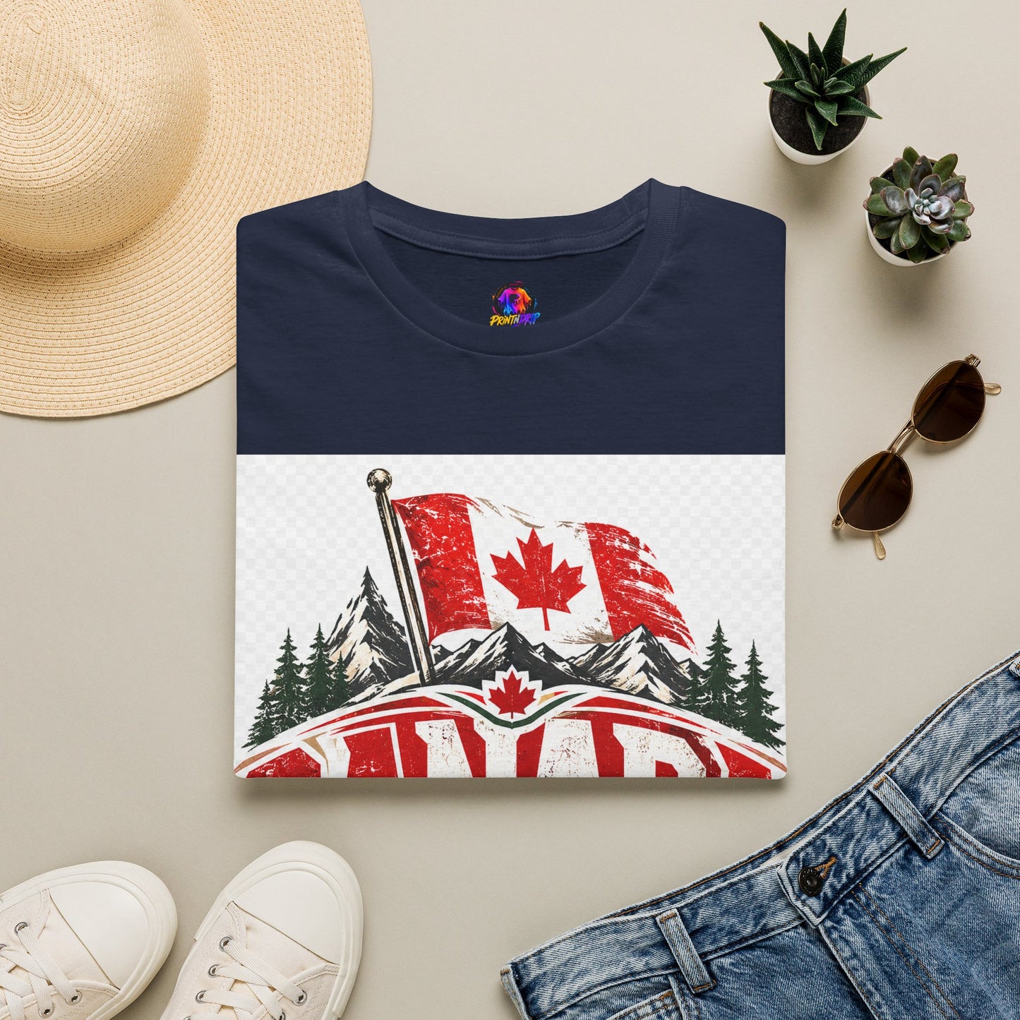 Canada Soccer T‑Shirt — Canadian Flag & Maple Leaf Crest