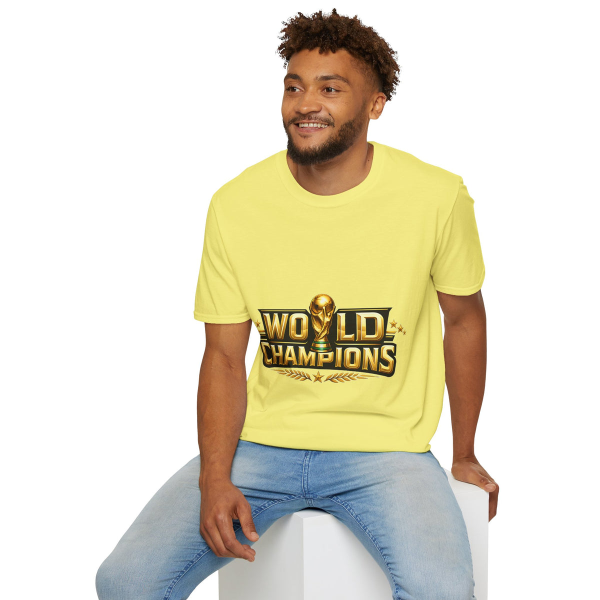 World Champions T-Shirt — Gold Trophy Sports Tee