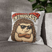 Personal Space Enthusiast Hedgehog Pillowcase — Funny Decorative Throw Pillow Cover