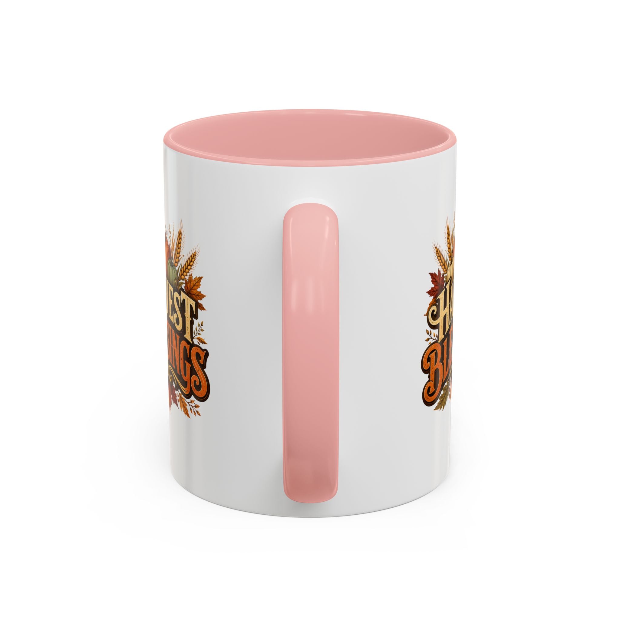 Thanksgiving Mug Harvest Blessings Coffee Mug — Fall Pumpkin & Wheat Thanksgiving Mug