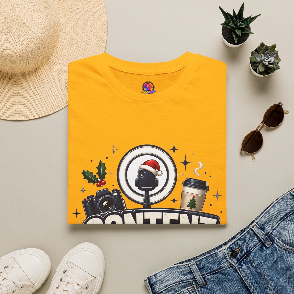 Content Creator Christmas T-Shirt